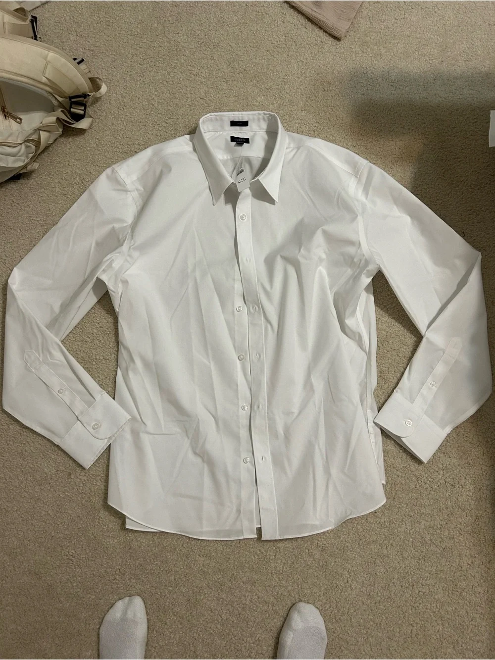 Men's White Dress Shirt - Classic Button-Down